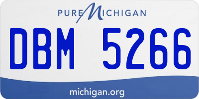 MI license plate DBM5266