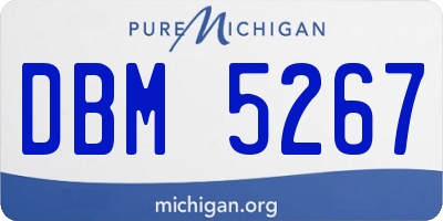 MI license plate DBM5267