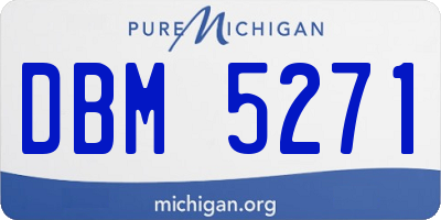 MI license plate DBM5271