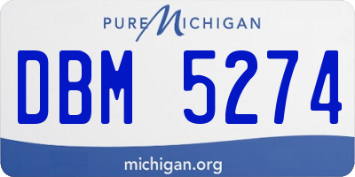 MI license plate DBM5274