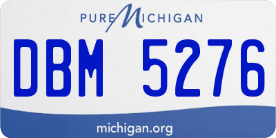 MI license plate DBM5276