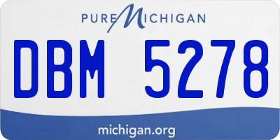 MI license plate DBM5278