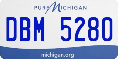 MI license plate DBM5280