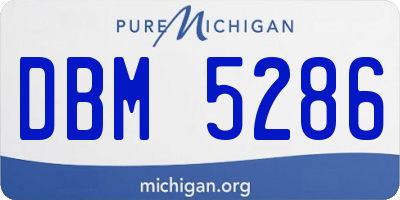MI license plate DBM5286