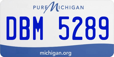MI license plate DBM5289