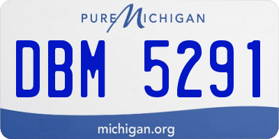 MI license plate DBM5291