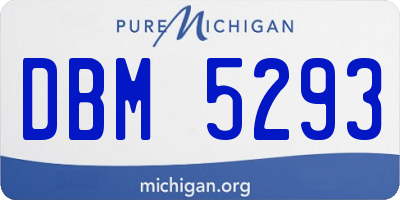 MI license plate DBM5293