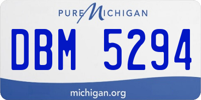 MI license plate DBM5294