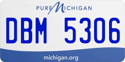 MI license plate DBM5306