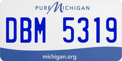 MI license plate DBM5319