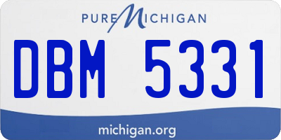MI license plate DBM5331