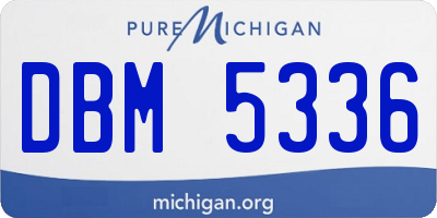 MI license plate DBM5336