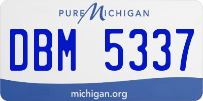 MI license plate DBM5337