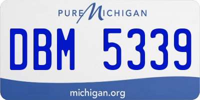 MI license plate DBM5339