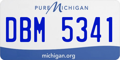 MI license plate DBM5341