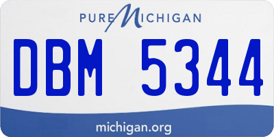 MI license plate DBM5344