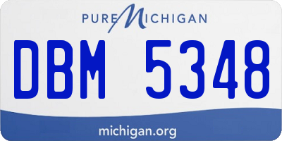 MI license plate DBM5348