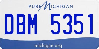 MI license plate DBM5351