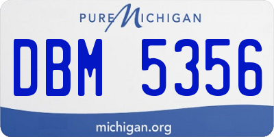MI license plate DBM5356