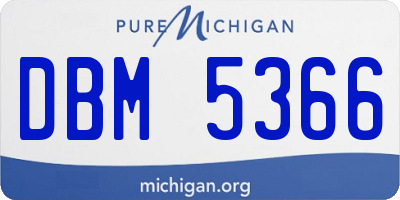MI license plate DBM5366