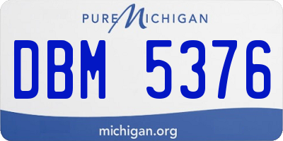MI license plate DBM5376