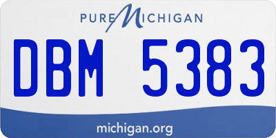 MI license plate DBM5383