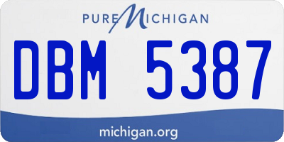 MI license plate DBM5387