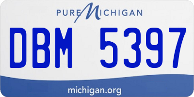 MI license plate DBM5397