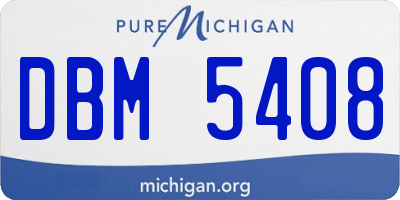 MI license plate DBM5408