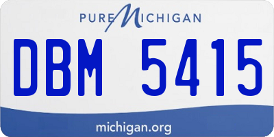 MI license plate DBM5415