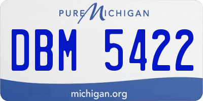 MI license plate DBM5422