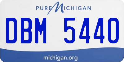 MI license plate DBM5440