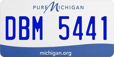 MI license plate DBM5441