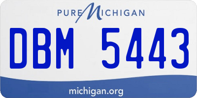 MI license plate DBM5443