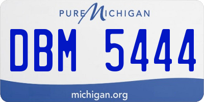 MI license plate DBM5444