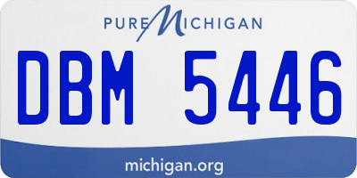 MI license plate DBM5446