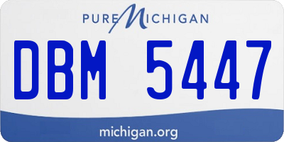 MI license plate DBM5447
