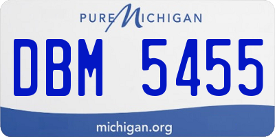 MI license plate DBM5455
