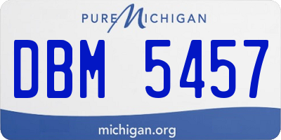MI license plate DBM5457