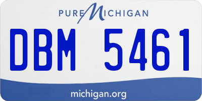 MI license plate DBM5461