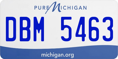 MI license plate DBM5463