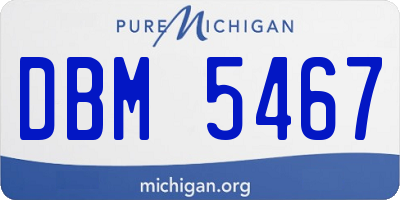 MI license plate DBM5467
