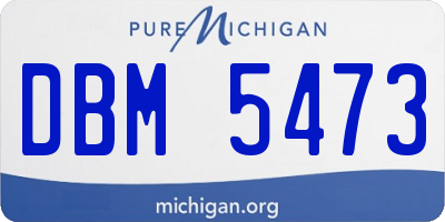 MI license plate DBM5473