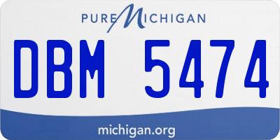 MI license plate DBM5474
