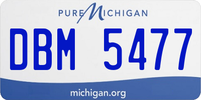 MI license plate DBM5477