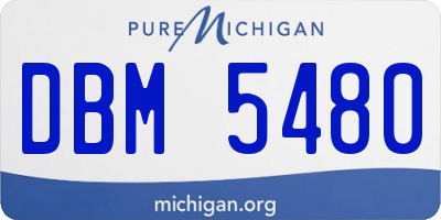 MI license plate DBM5480
