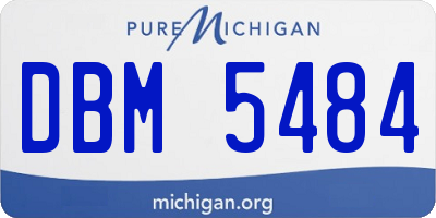 MI license plate DBM5484