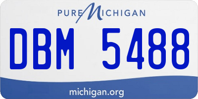 MI license plate DBM5488