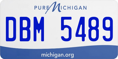MI license plate DBM5489