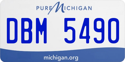 MI license plate DBM5490